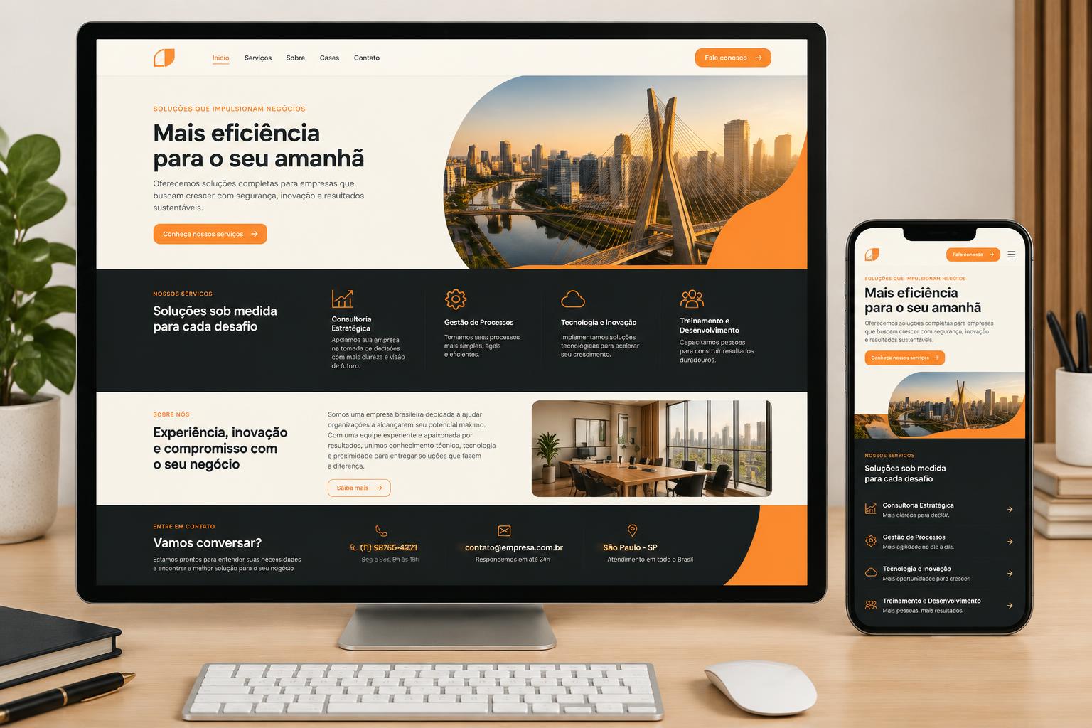 Projeto demonstrativo: Site institucional para empresas