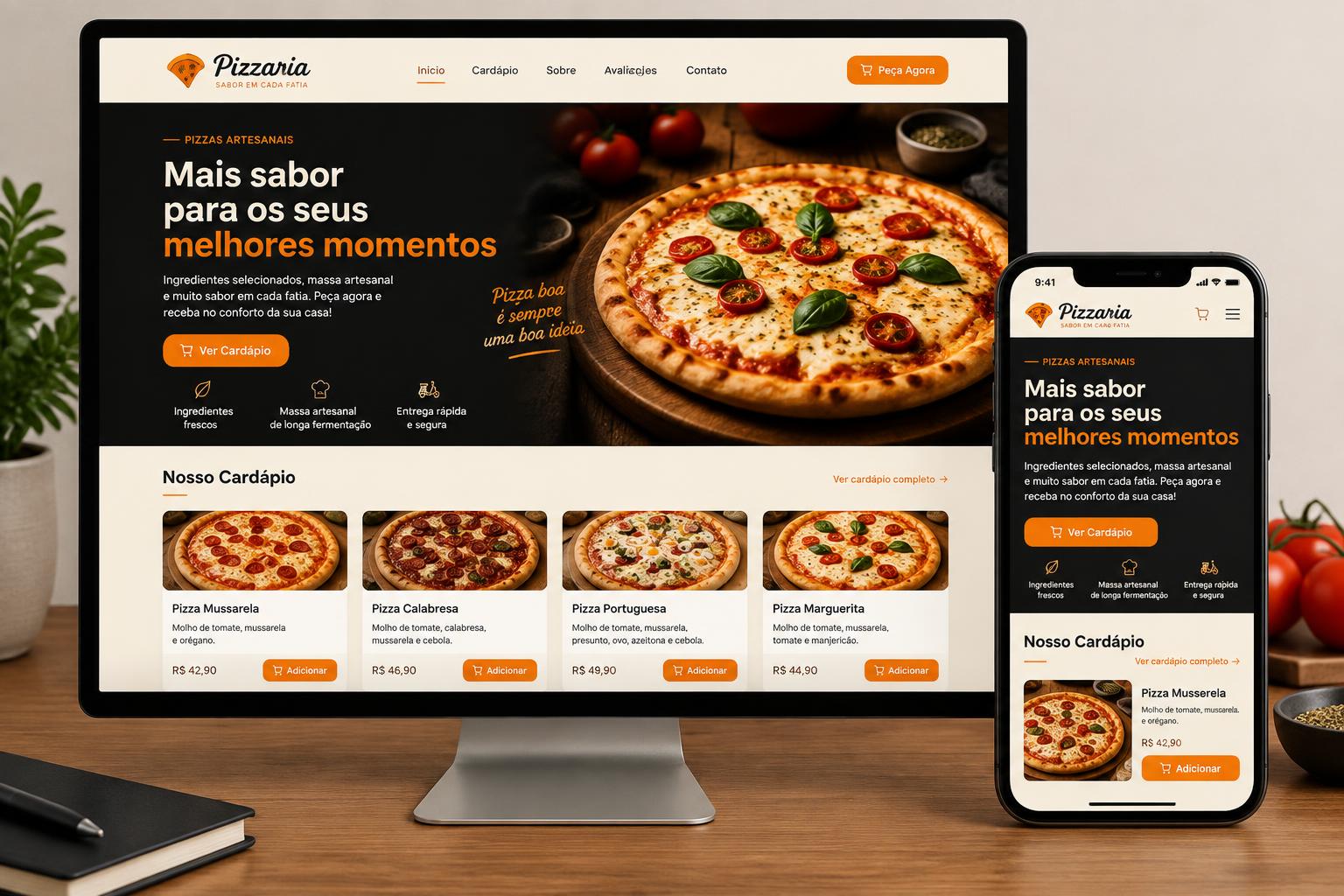 Projeto demonstrativo: Site para pizzaria
