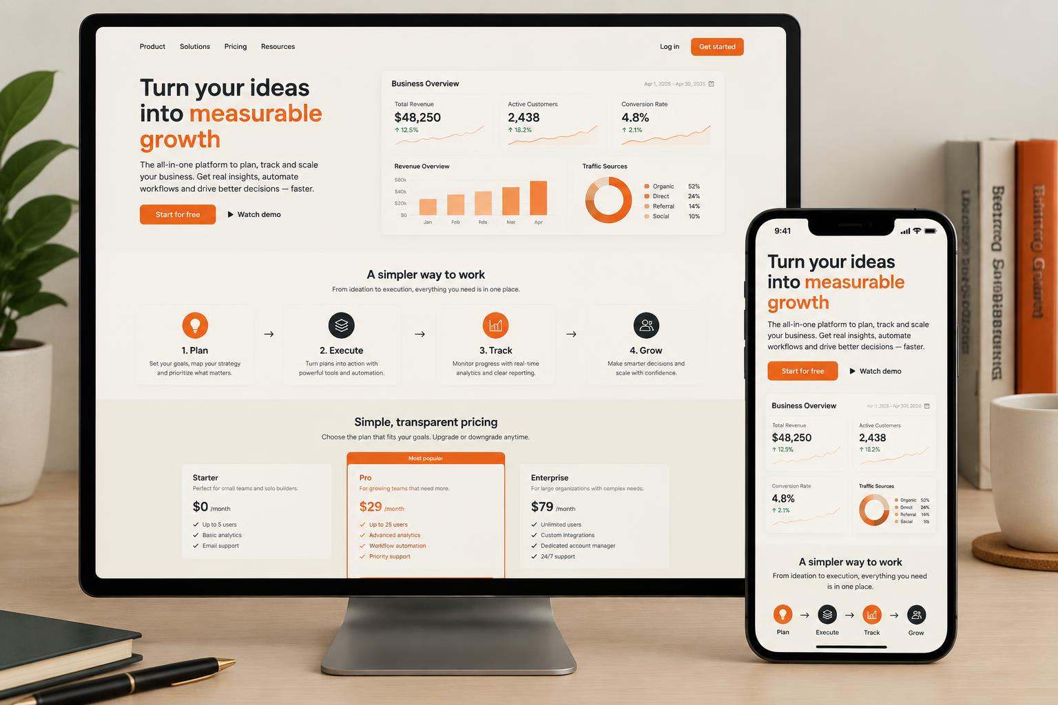 Projeto demonstrativo: Landing page para SaaS
